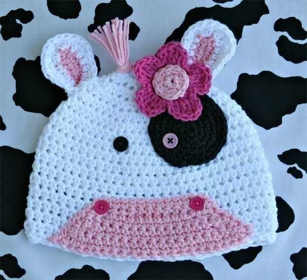 Cow hat knitting pattern