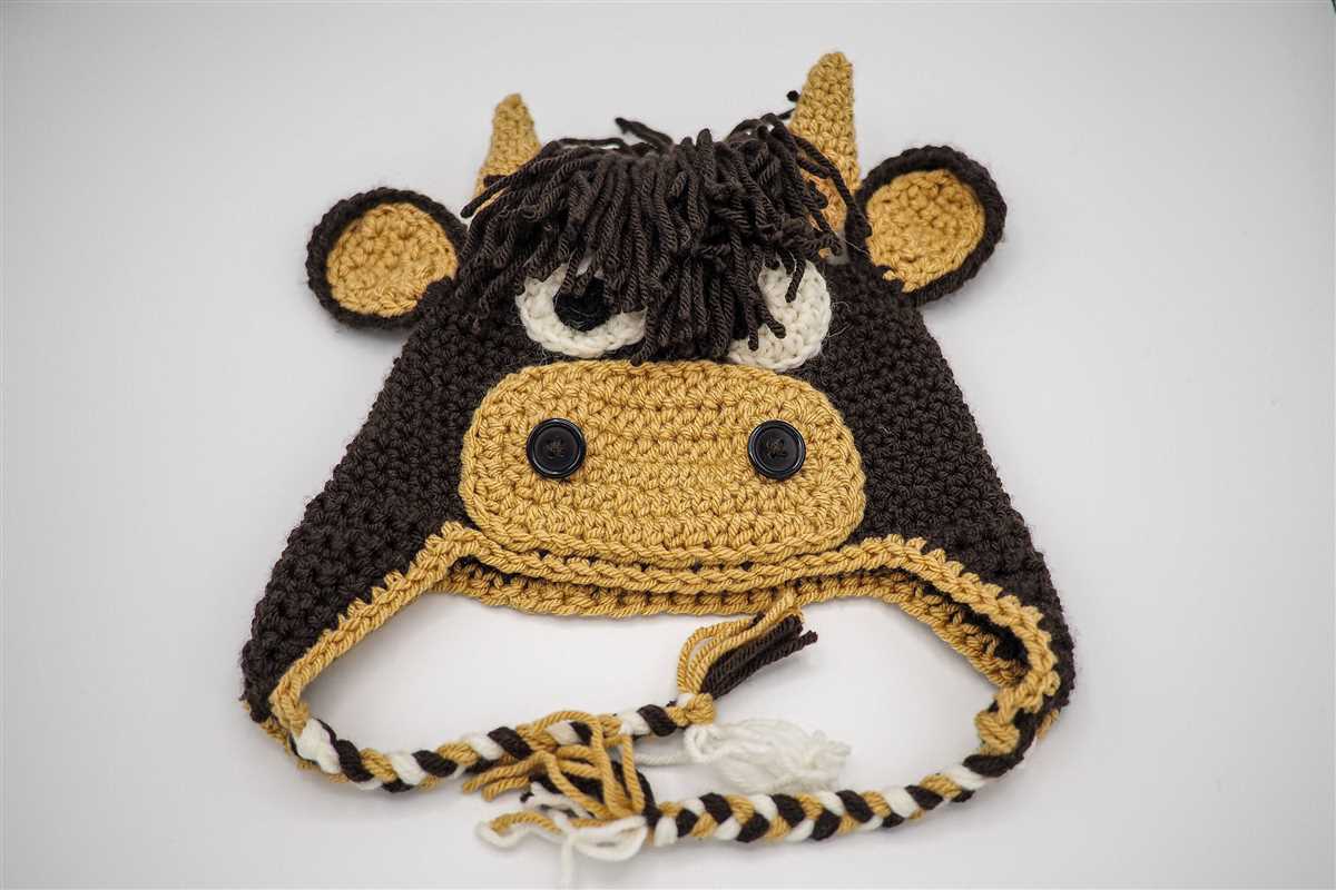 Cow hat knitting pattern