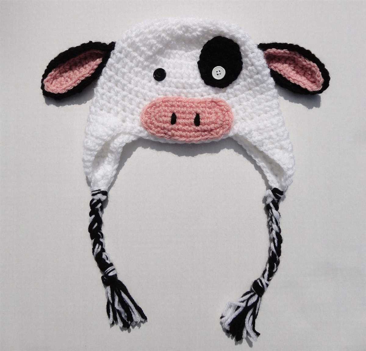 Cow hat knitting pattern