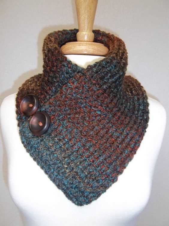 Cowl neck scarf knitting pattern