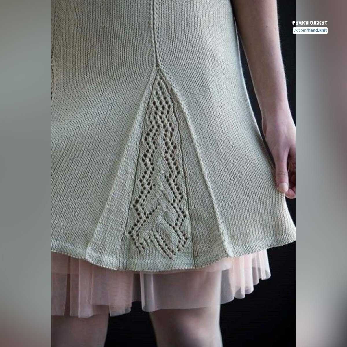Knitted lace skirt pattern