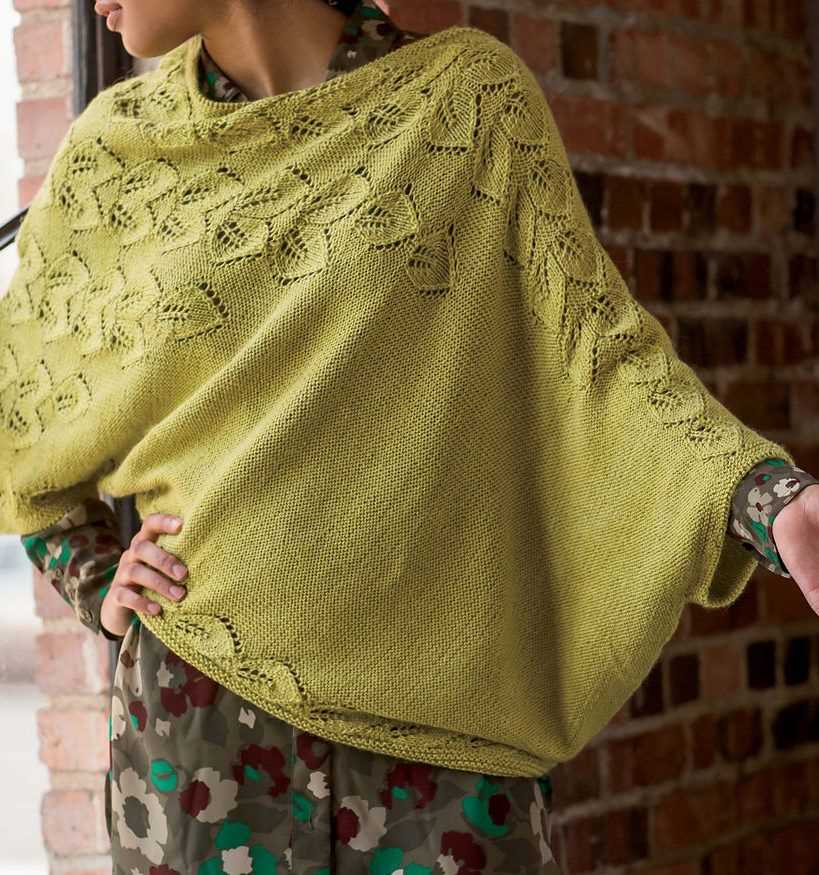 Poncho with sleeves knitting pattern free