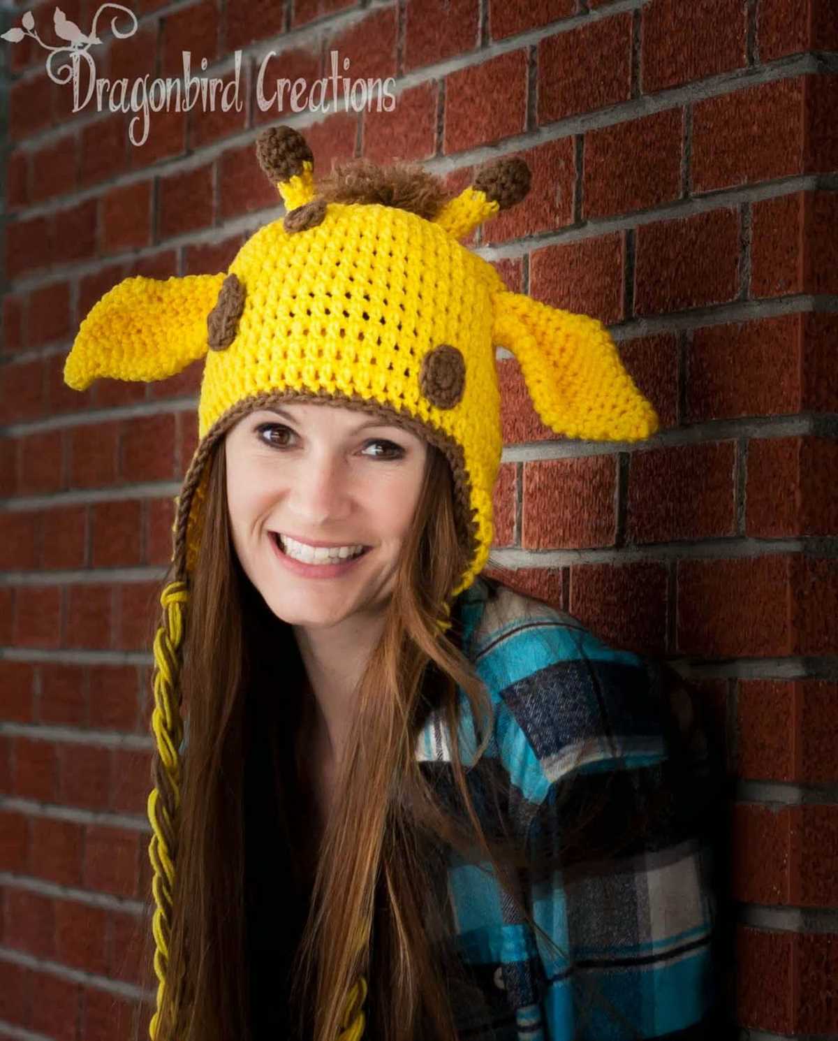 Learn how to create a beautiful and unique knitted giraffe hat with this free pattern Knitted giraffe hat pattern free