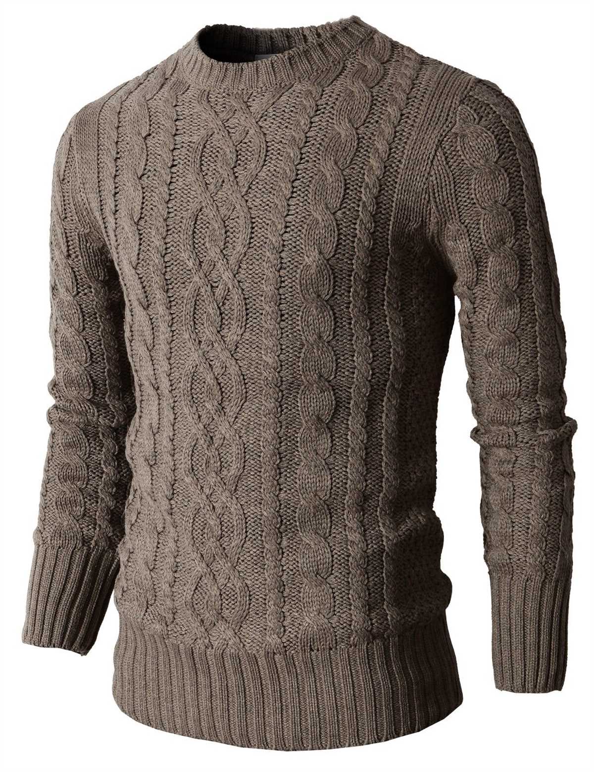 Crew neck sweater knitting pattern