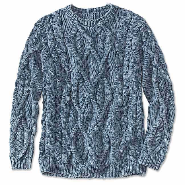 Crew neck sweater knitting pattern