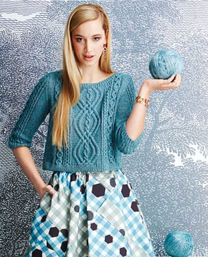 Cropped knit cardigan pattern