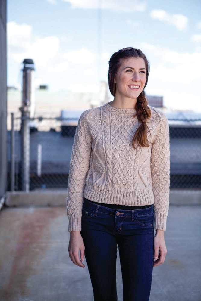 Cropped sweater knitting pattern