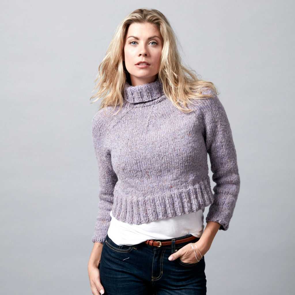 Cropped sweater knitting pattern