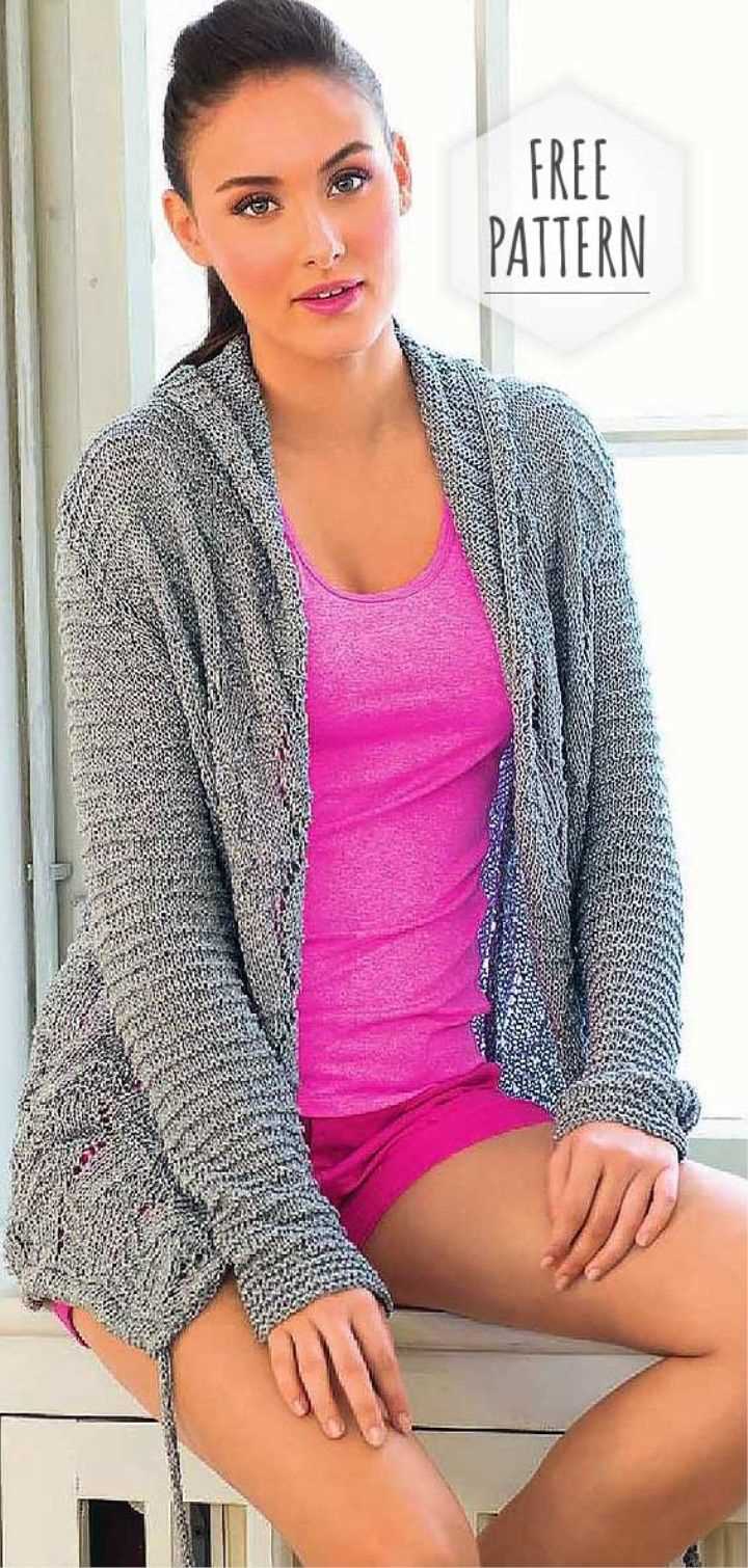 Knitted hoodie pattern women's free