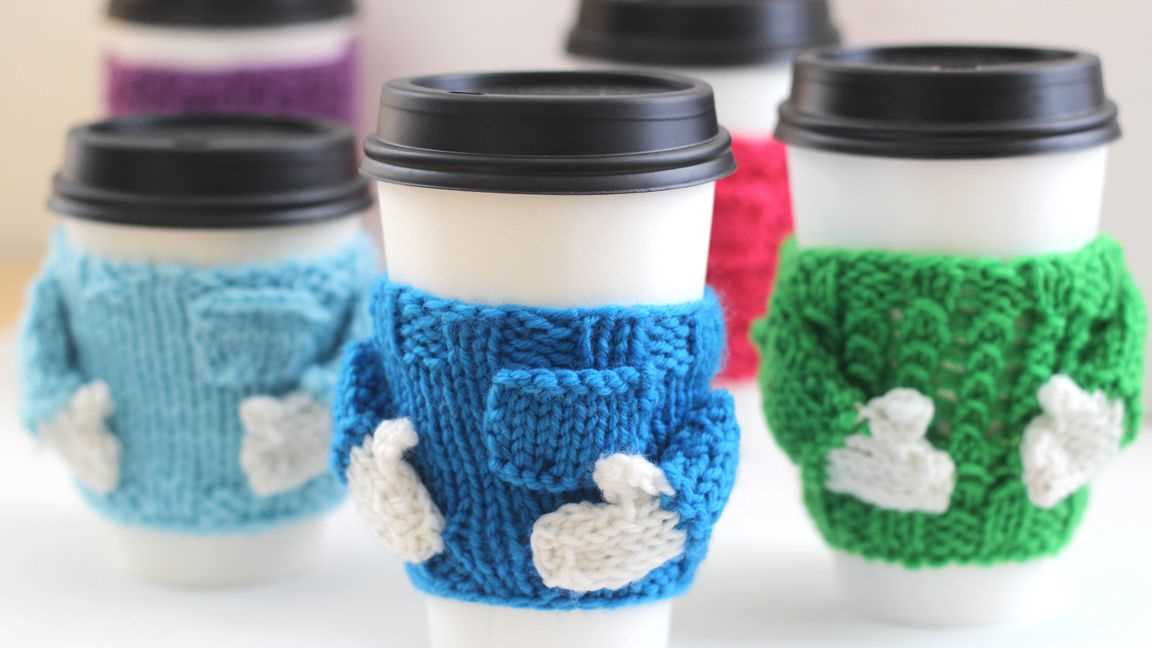 Cup cozies knitted patterns