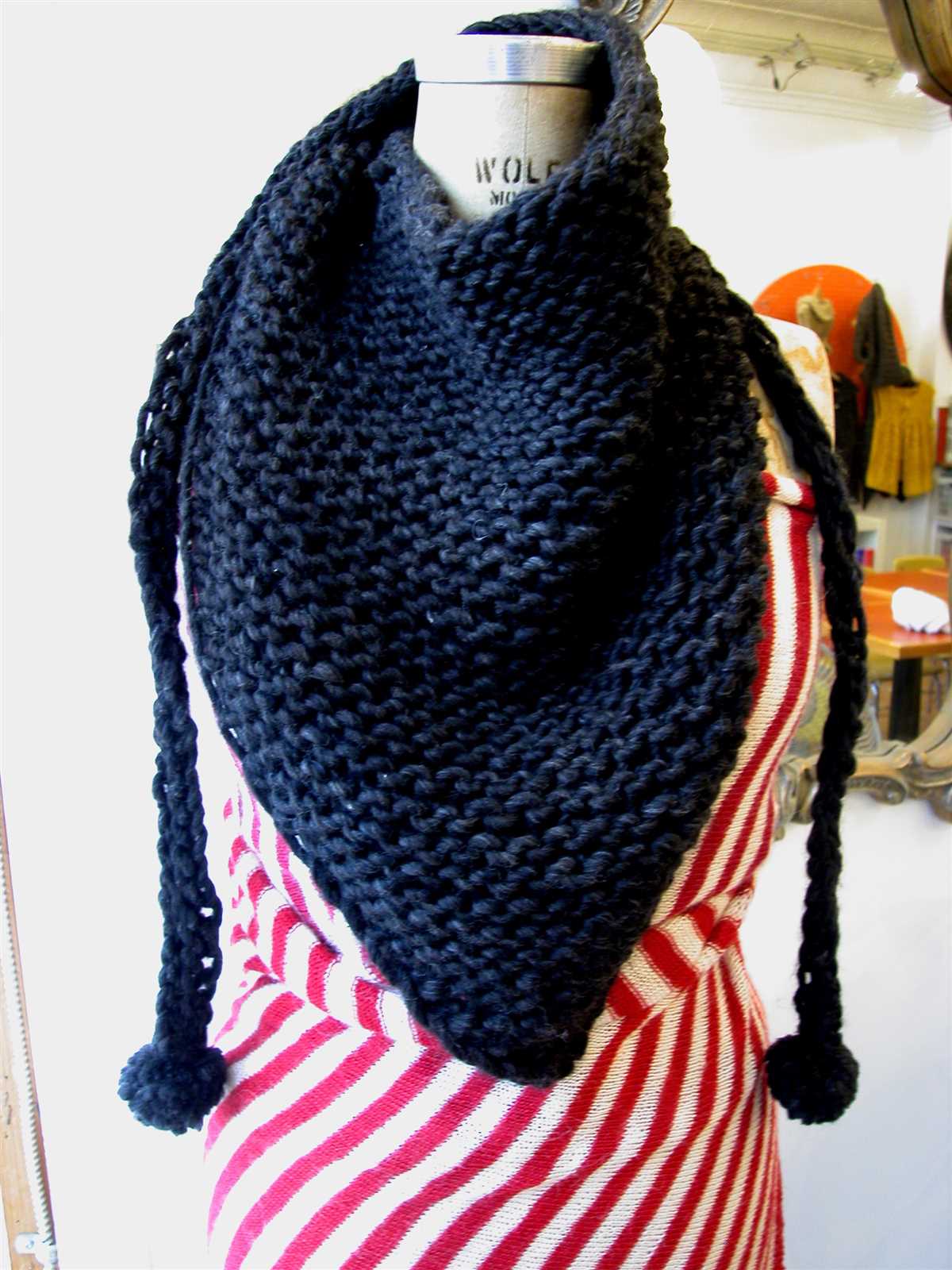 Small triangle scarf knitting pattern