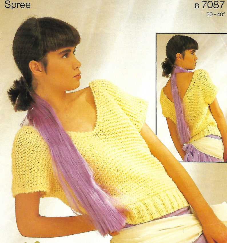 Ladies v neck knitting pattern
