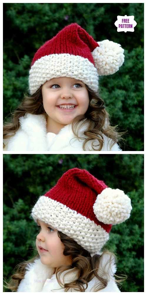 Childs christmas hat knitting pattern