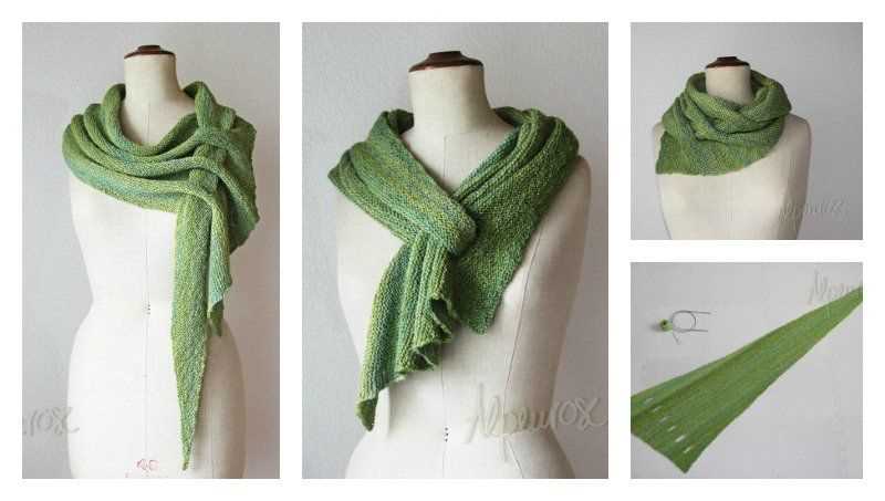 Keyhole scarf free knitting pattern