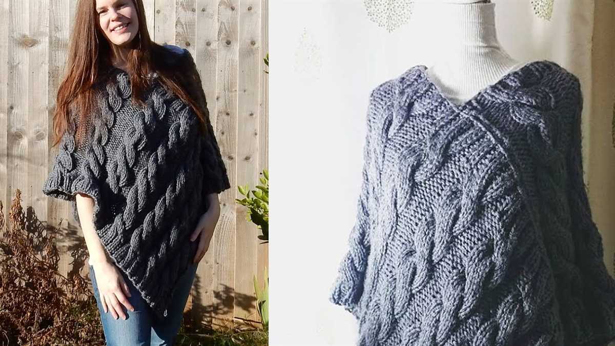 Button poncho knitting pattern