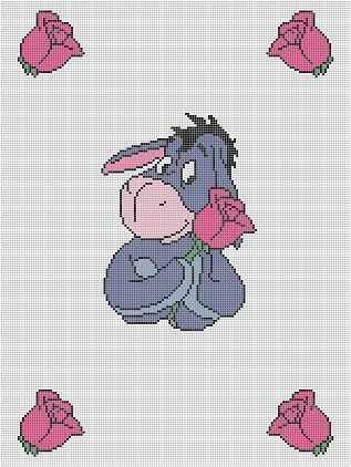 Knitted eeyore pattern