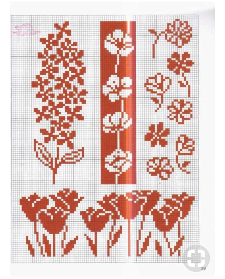 Knitting cross stitch pattern