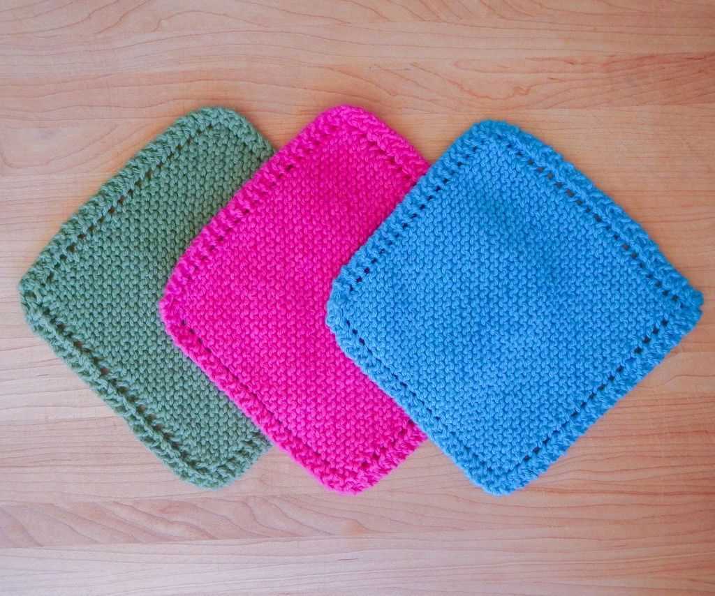Knitted dishcloth pattern easy