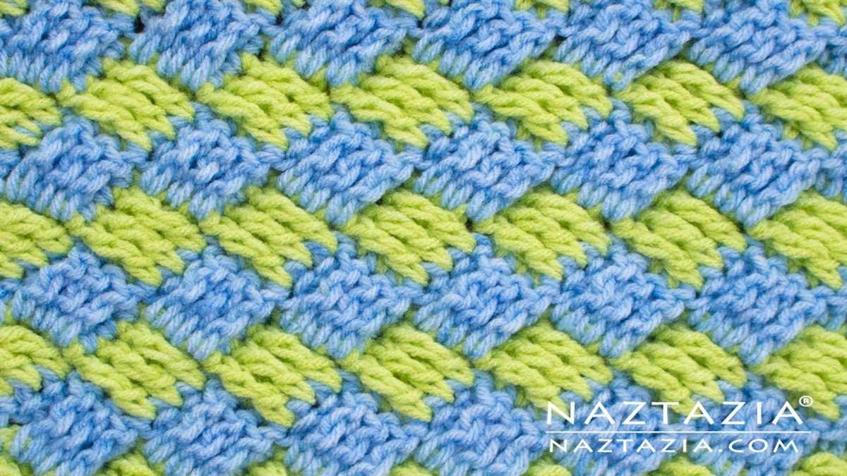 Diagonal basketweave knitting pattern
