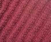 Diagonal knit hat pattern