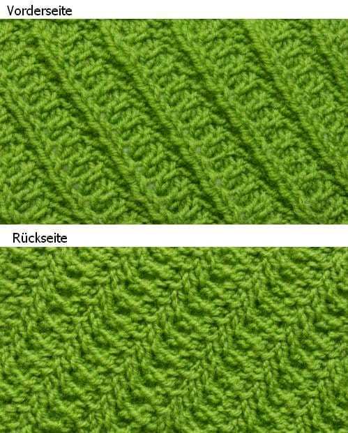 Diagonal knit hat pattern
