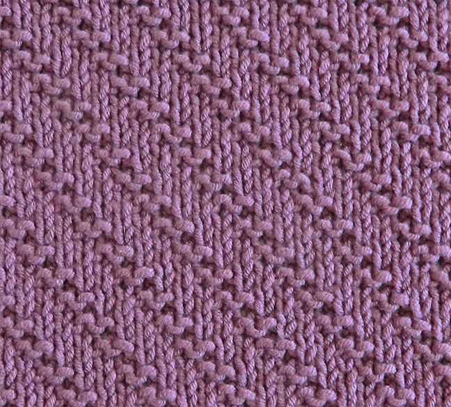 Diagonal knit hat pattern