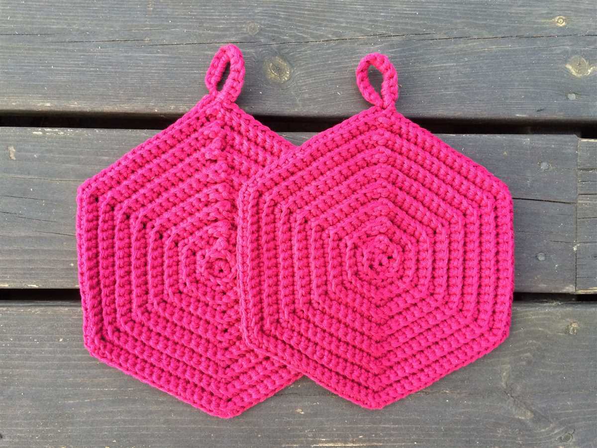 Diagonal knit potholder pattern