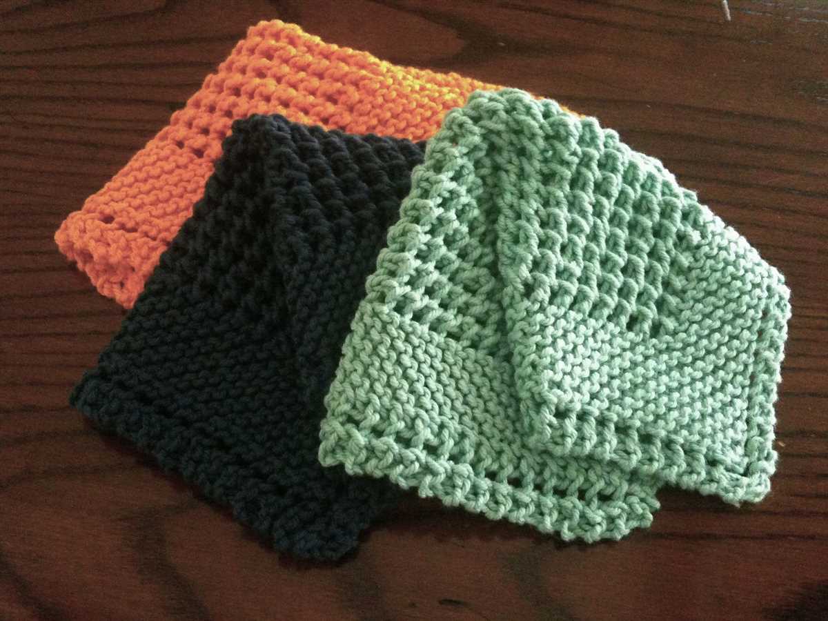 Diagonal knit potholder pattern