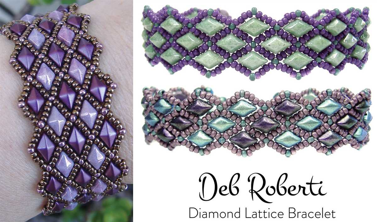 Diamond lattice knit pattern