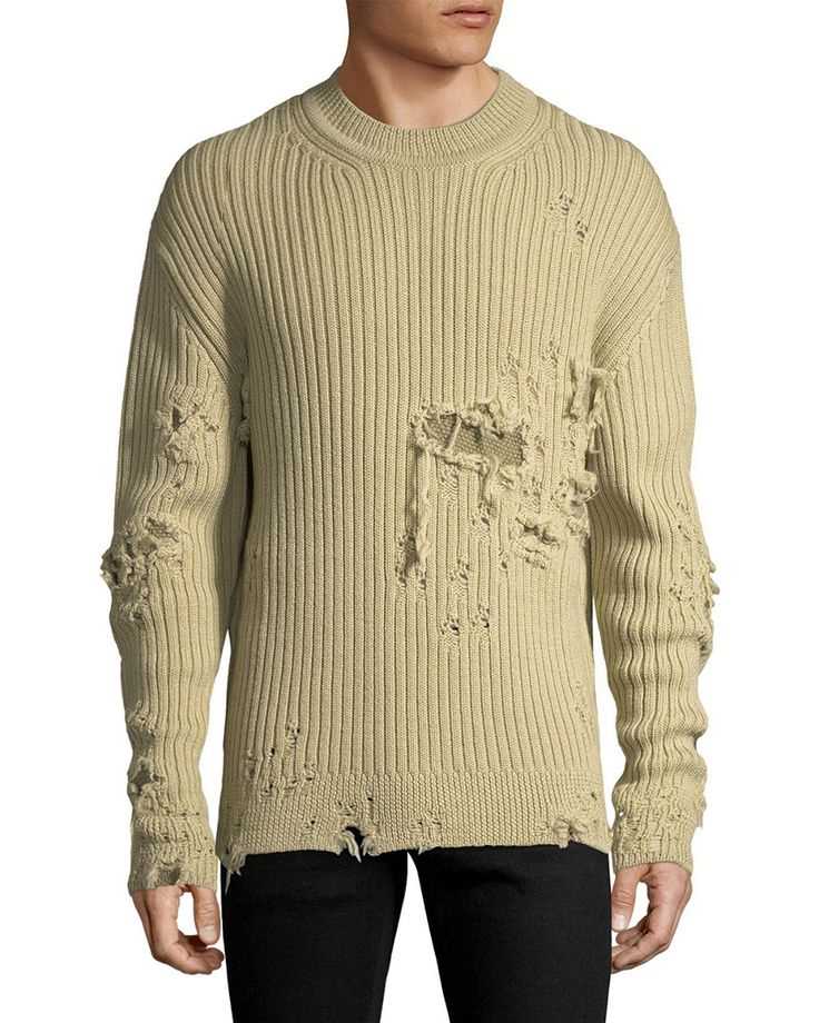 Distressed knit sweater pattern