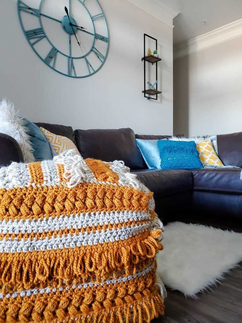 Diy knitted pouf pattern