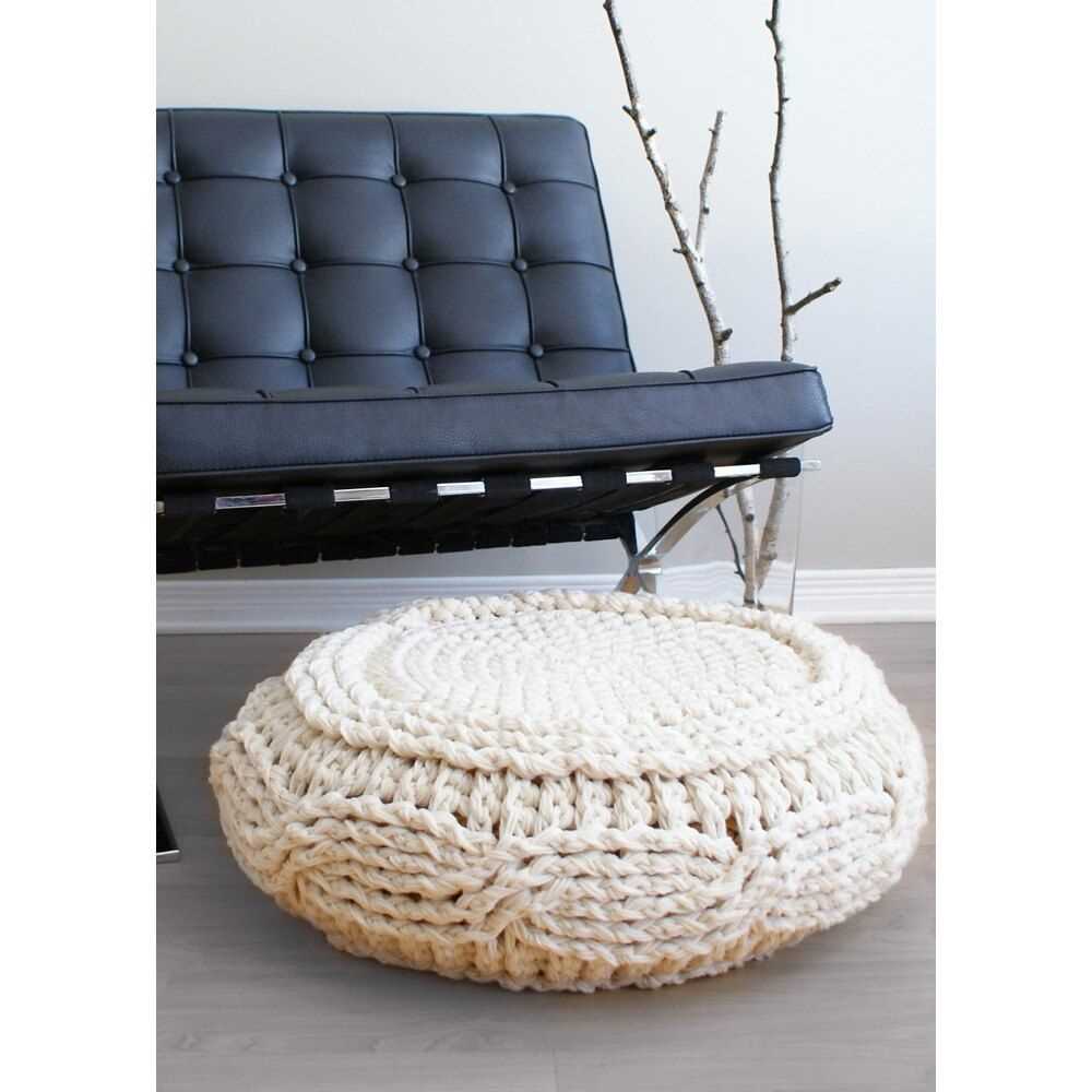 Diy knitted pouf pattern