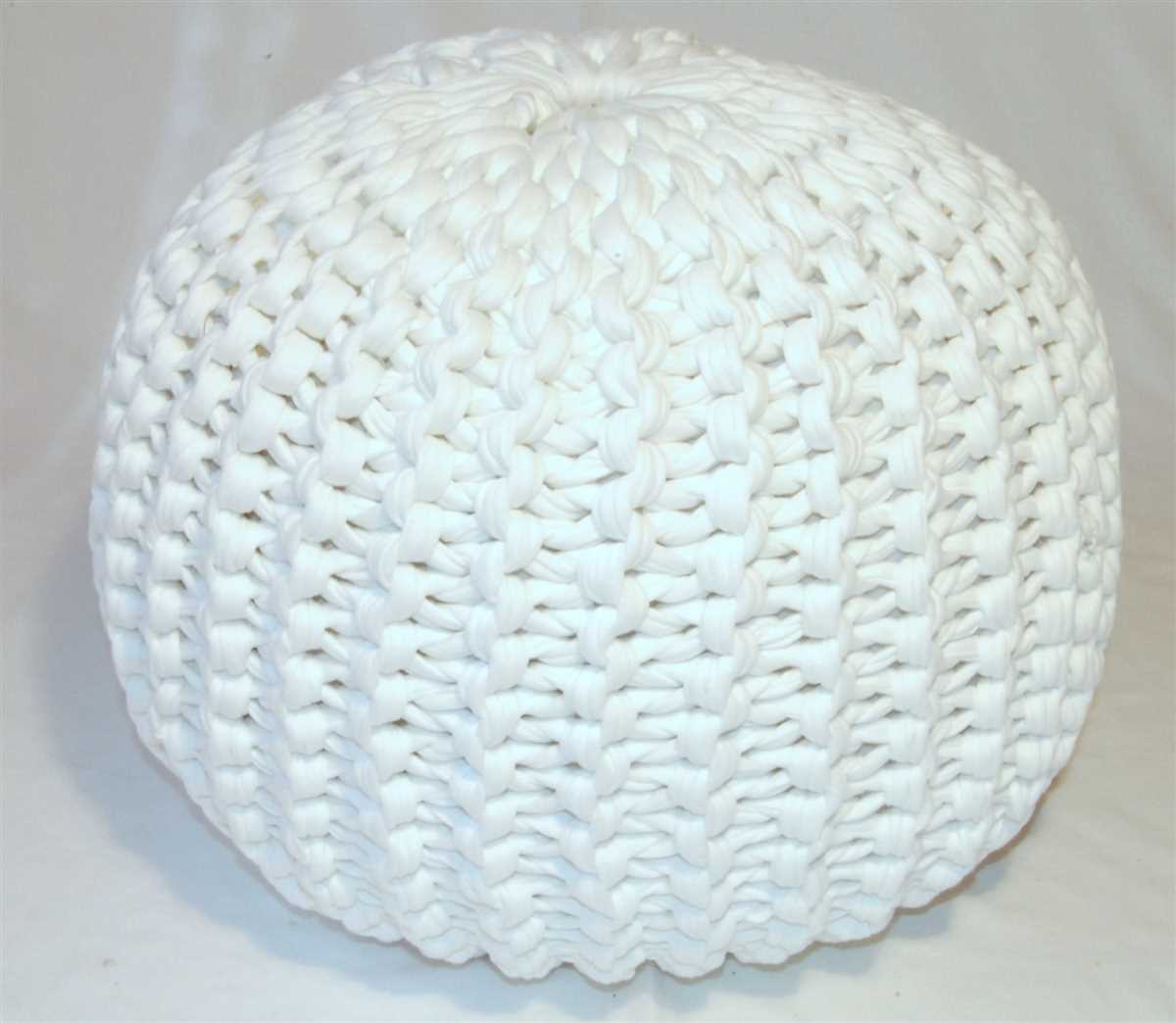 Diy knitted pouf pattern