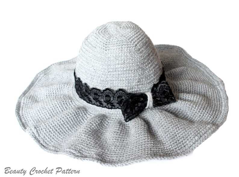 Floppy brim hat knitting pattern
