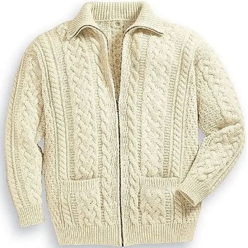 Long aran cardigan knitting pattern