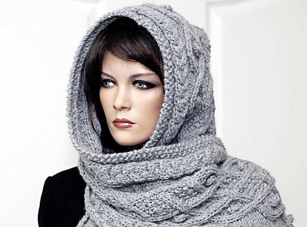 Hooded scarves knitting patterns