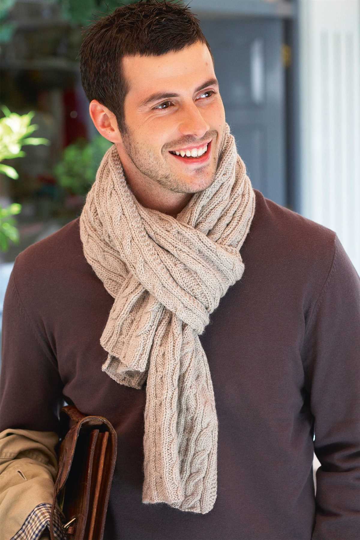 Mens scarf knitting pattern free