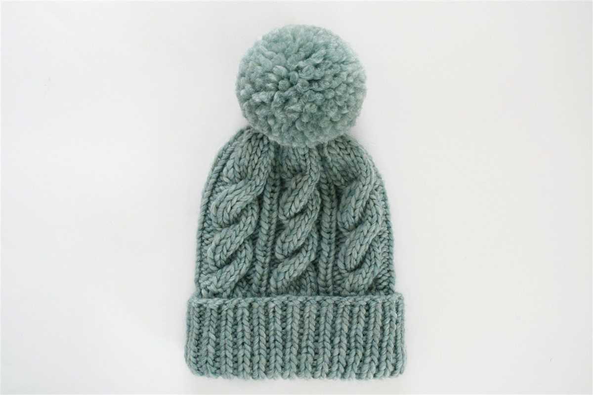 Easy pom pom hat knitting pattern