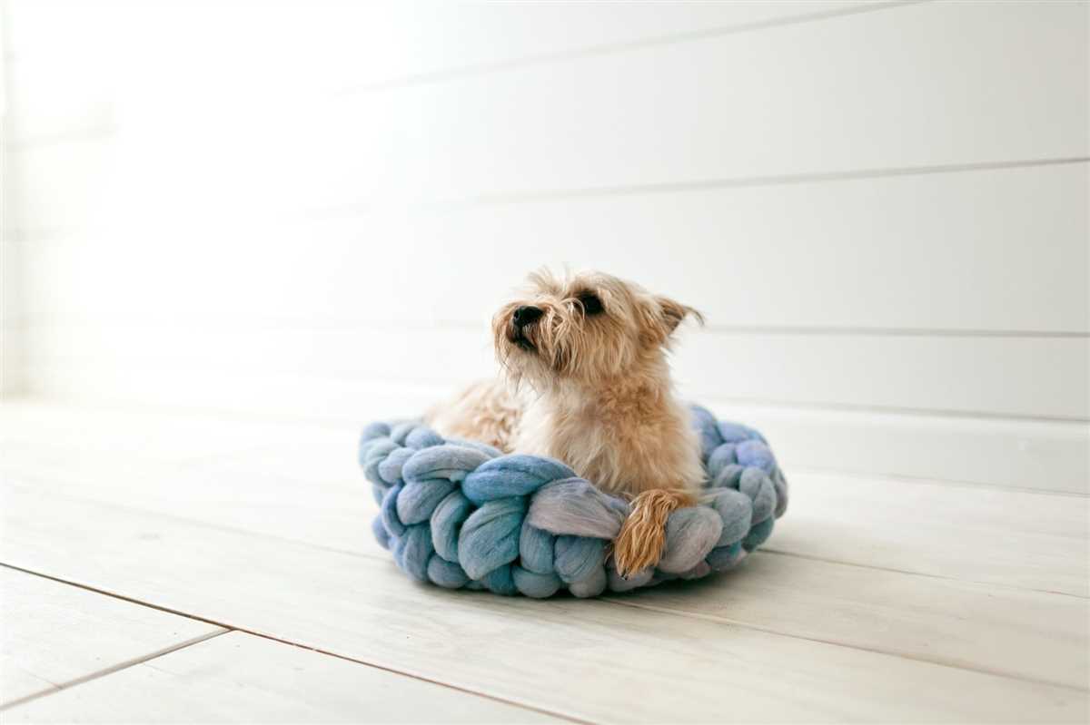 Dog bed knitting pattern