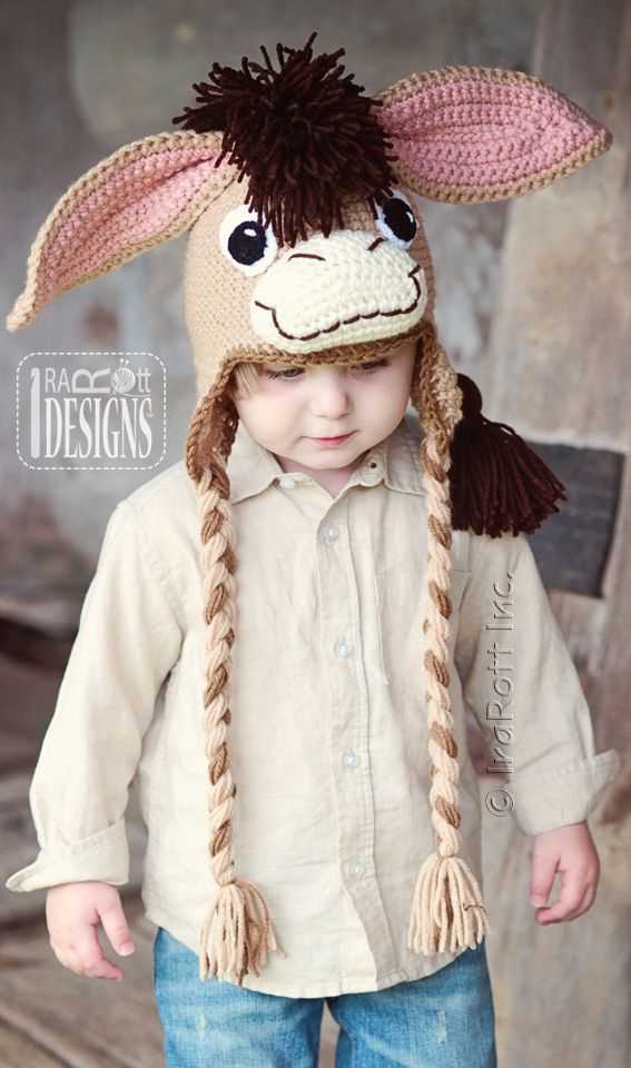 Donkey hat knitting pattern
