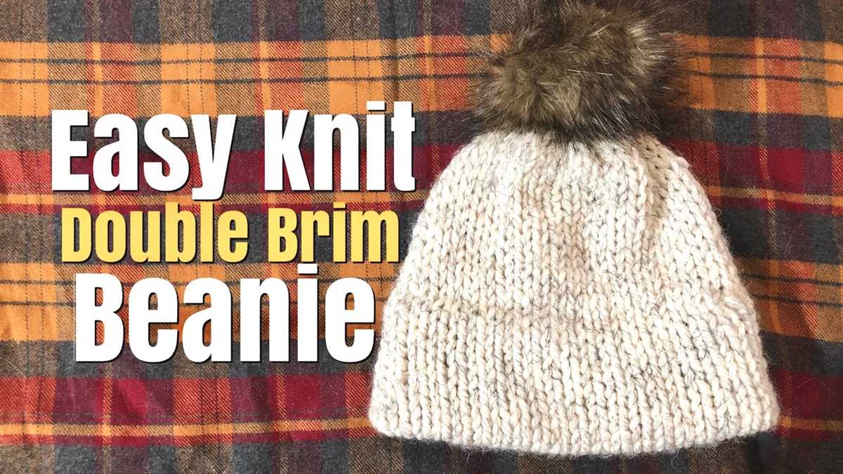 Double brim beanie knitting pattern