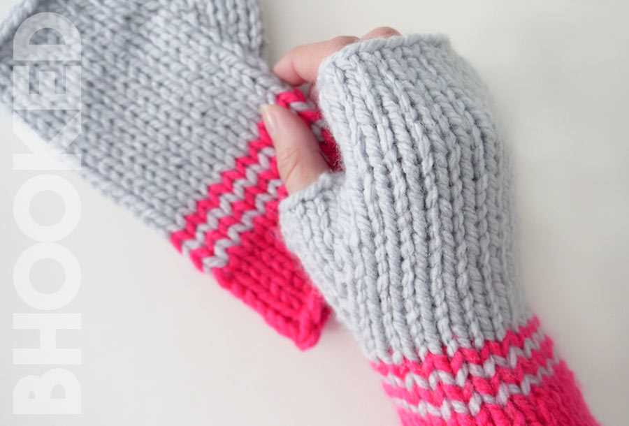 Double knit fingerless gloves pattern