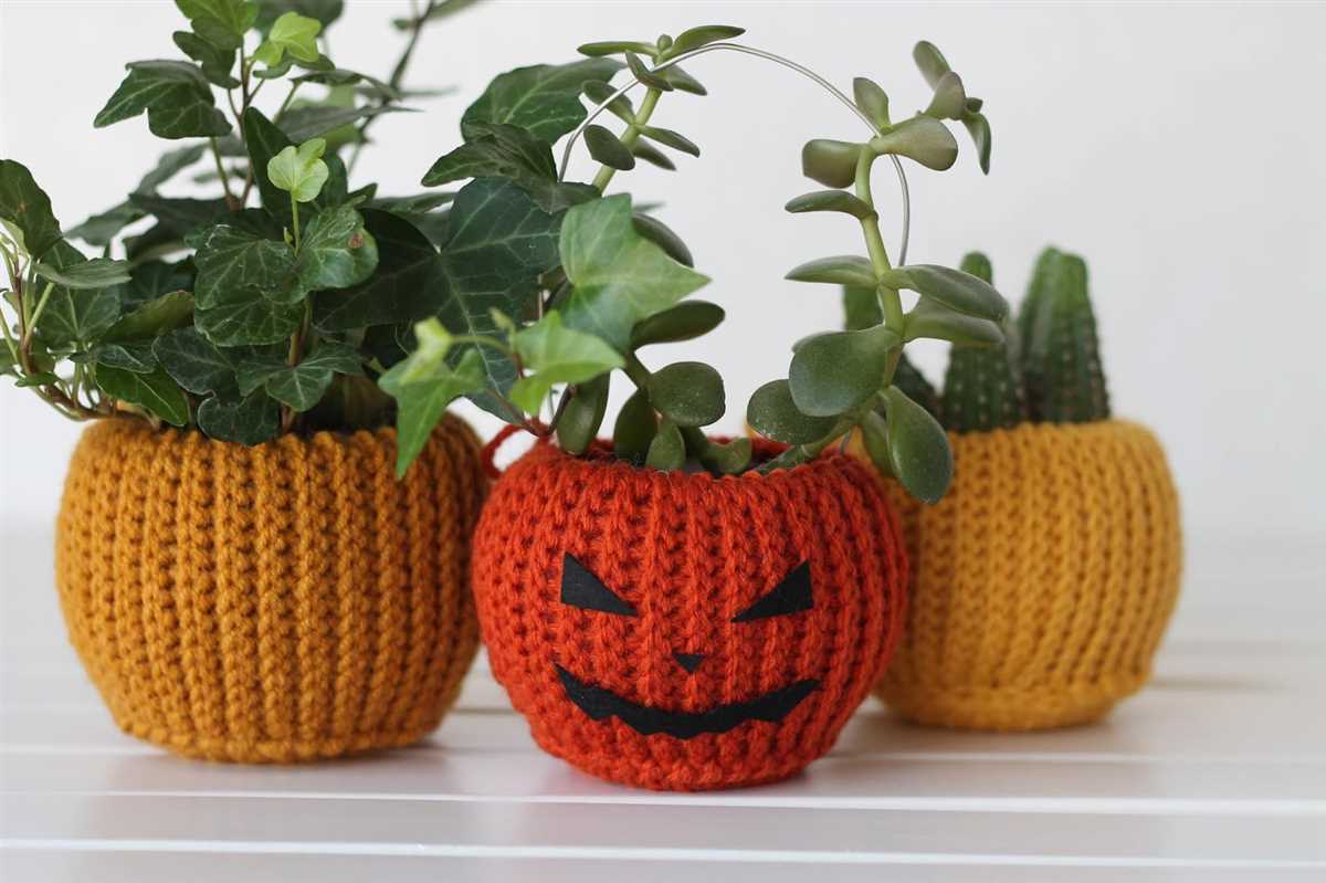 Knitted plant pattern
