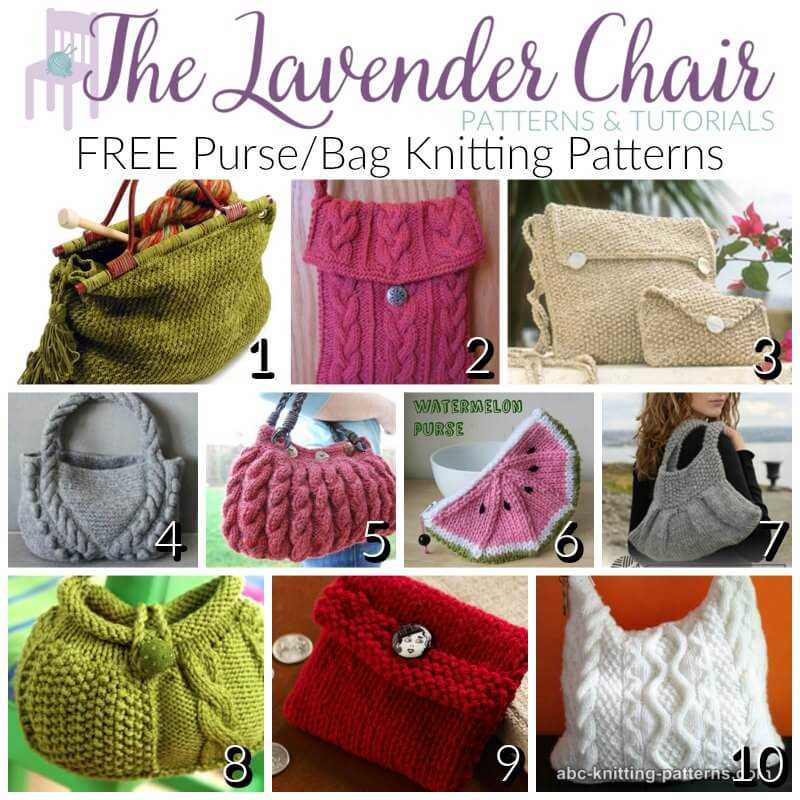 Knitted bags free patterns