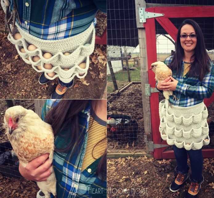 Knitted egg apron pattern