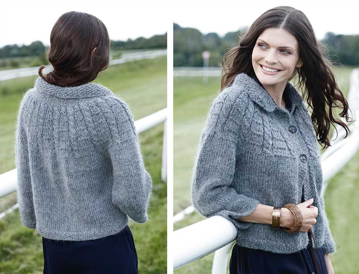 Drop shoulder cardigan knitting pattern free