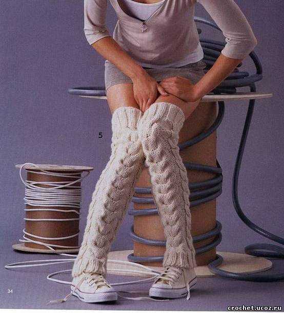 Flared leg warmers knitting pattern