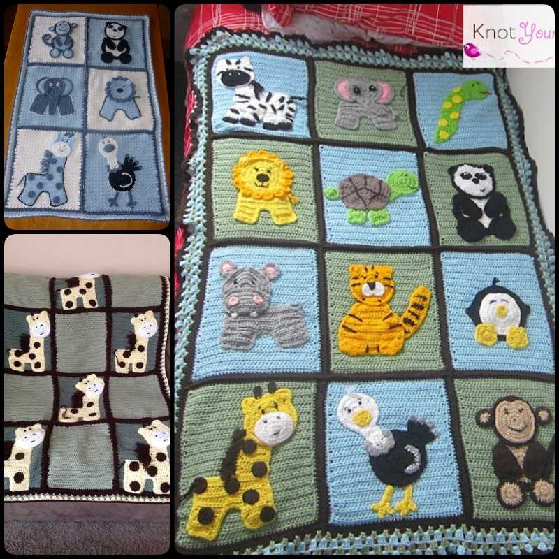 Free knitting patterns for baby blankets with animals
