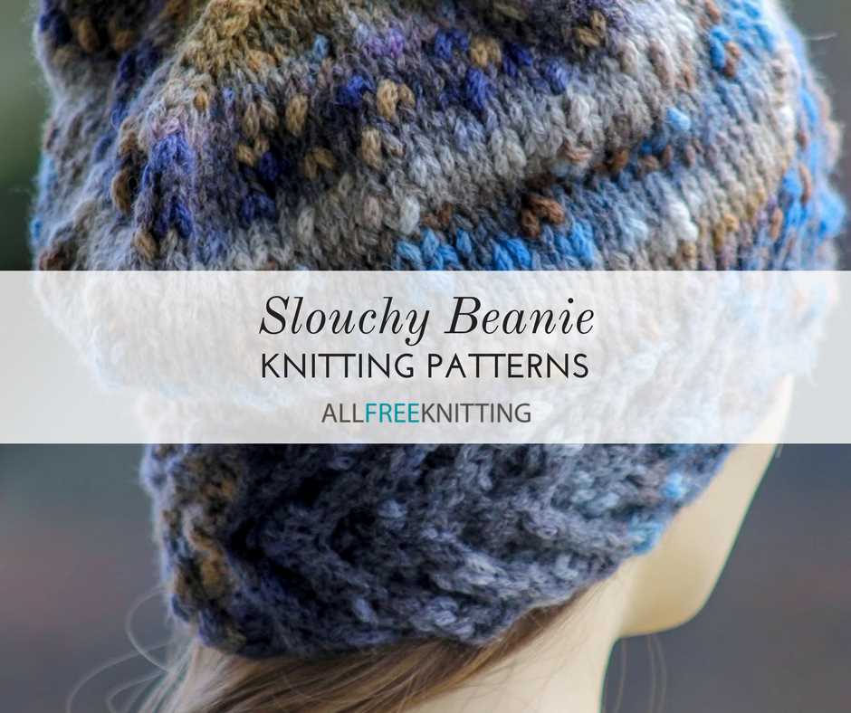 Knitted slouchy beanie pattern