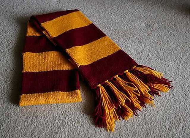 Harry potter house scarves knitting pattern